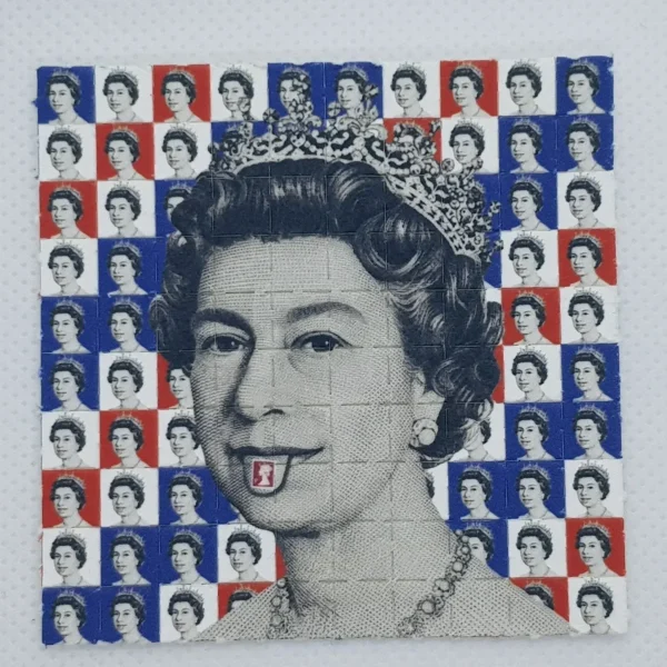 Queen Elizabeth Blotter Art