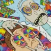Rick and Morty Blotter Art