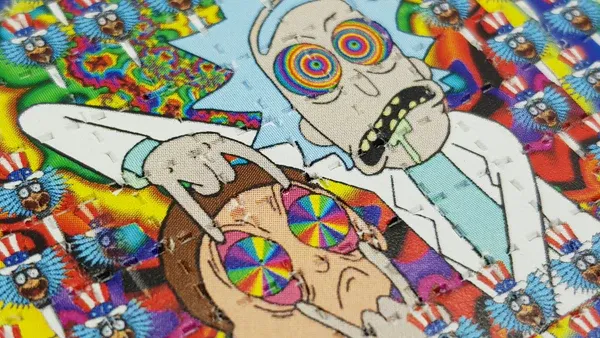 Rick and Morty Blotter Art